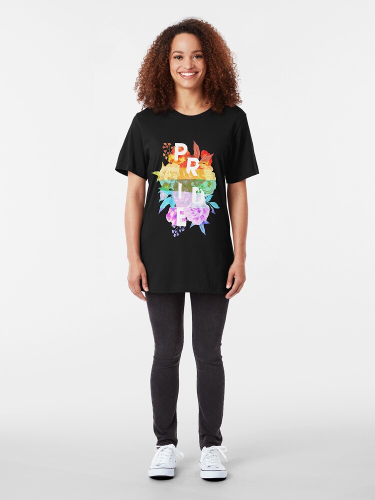 Alternate view of Floral Pride Slim Fit T-Shirt