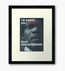Pulp Fiction: Concentration Framed Print