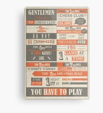 Fight Club x Chess Club Metal Print