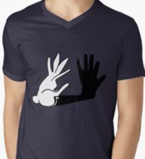 Easter Bunny Shadow Puppet Men's V-Neck T-Shirt