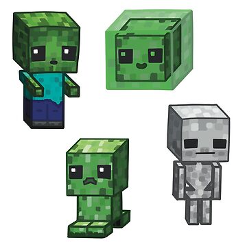  Minecraft Papercraft Hostile Mobs Set, Over 30 Piece