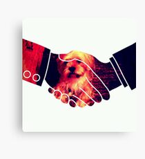 Dogs Animal Hands Illusion Most T shirt Popular Canvas Print