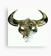 Bull Animal Illusion Stone T shirt Most Popular Canvas Print