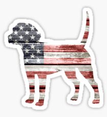 Patriotic Beagle Sticker