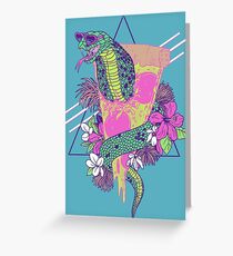 Snake Pizza Greeting Card