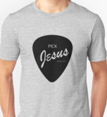 PICK JESUS FENDER STYLE BLACK Unisex T-Shirt