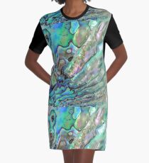ABALONE PRINT Graphic T-Shirt Dress