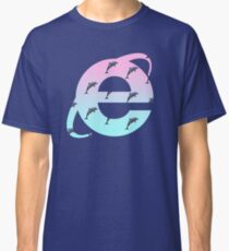 Vaporwave | Dolphins | Internet Explorer | HIGH QUALITY! | NEW! Classic T-Shirt
