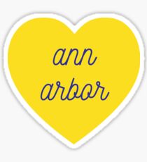 ann arbor heart Sticker