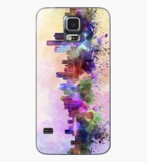 Detroit skyline in watercolor background Case/Skin for Samsung Galaxy