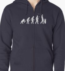 Funny Evolution Of Golf Zipped Hoodie