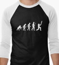 Cricket Evolution Of Man Men's Baseball ¾ T-Shirt