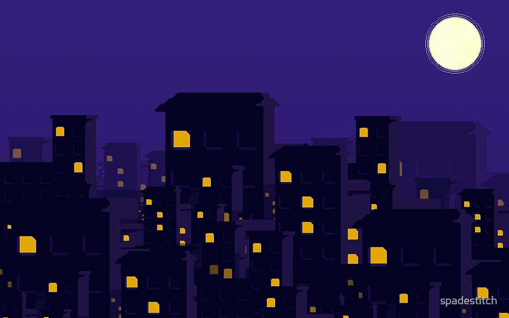 "Pixel Night Sky" by spadestitch | Redbubble