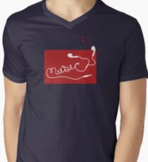 Music Earbuds Men's V-Neck T-Shirt