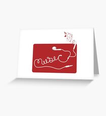 Music Earbuds Greeting Card