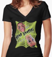 Headbangers wrestling 1998 Women's Fitted V-Neck T-Shirt