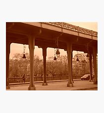Paris - Bir-Hakeim bridge in sepia Photographic Print