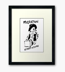 Migration Is Not A Crime - Banksy Framed Print