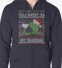 I Heard You Like Ugly Sweaters Zipped Hoodie
