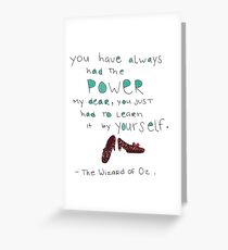 wizard of oz Greeting Card
