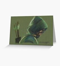 Green Arrow Greeting Card