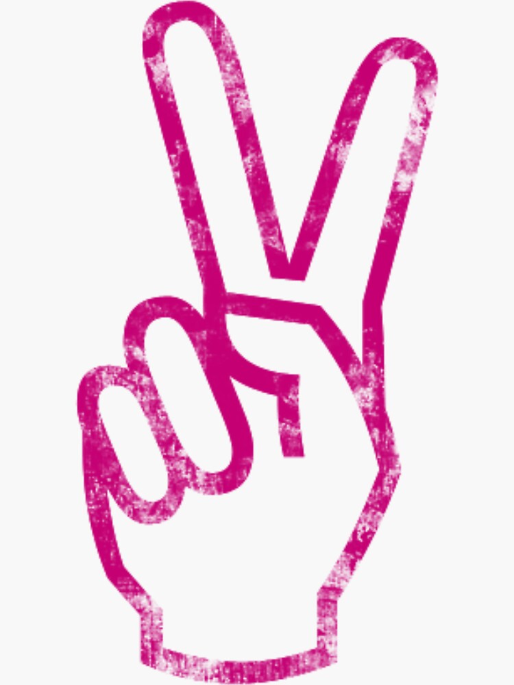 finger peace sign drawing