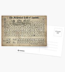 Alchemical Table of Symbols Postcards