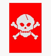 8 Bit Skull Photographic Print