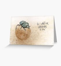Awkward Insects - Dung Beetle Greeting Card