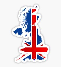 UK flag within country map Sticker