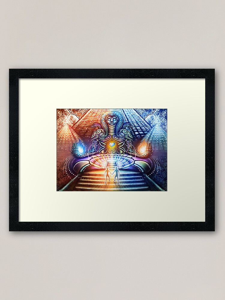 Alternate view of FireMoon FrozenSun Framed Art Print