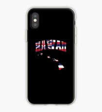 Hawaii Flag in Hawaii Map iPhone Case