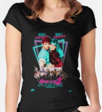 Neon 80's GREASE 2 Women's Fitted Scoop T-Shirt