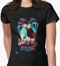 Neon 80's GREASE 2 Women's Fitted T-Shirt