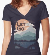 Camiseta entallada de cuello en V Vamonos