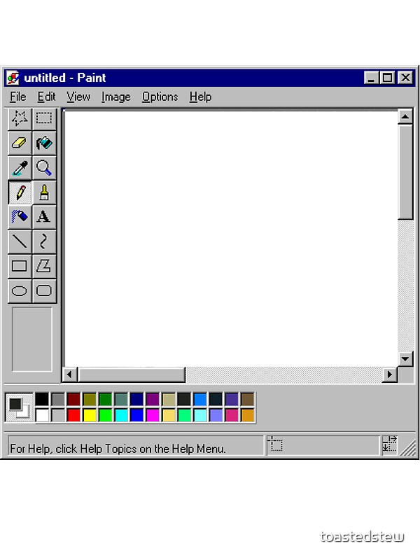 "Microsoft Paint Blank Screen" Stickers by toastedstew Redbubble