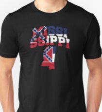 Mississippi Flag in Mississippi Map Unisex T-Shirt