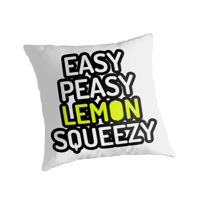 Easy peasy lemon. Easy Peasy Lemon Squeezy картинка. Pillow шрифт. Шрифты для подушек. Squeezy логотип.