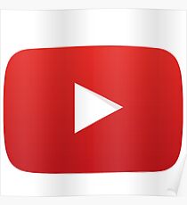 Póster Botón de reproducción de Youtube