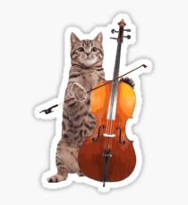 Cello Cat - Meowsicians Sticker