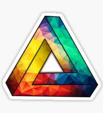 Abstract Multi Color Cubizm Painting Sticker