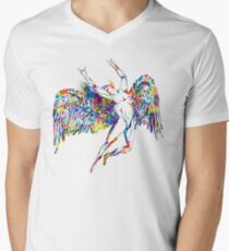 ICARUS WURDE DIE HORNS - Paint Splotches *** finde versteckte Edelsteine in meinem Portfolio *** T-Shirt mit V-Ausschnitt für Männer