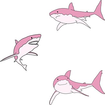 Artwork thumbnail, Different style of pink shark in ocean Pack by Butterfly-Dream