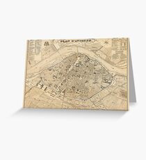 Map Of Avignon 1840 Greeting Card