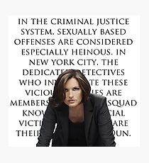 Benson and SVU intro Photographic Print