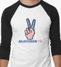 George McGovern Hand Peace Sign 1972 Presidential Campaign Men's Baseball ¾ T-Shirt