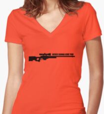 Never gonna give you awp Women's Fitted V-Neck T-Shirt