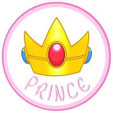 Peach Crown for a Prince Sticker for Sale by VoidM0th