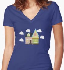 Up House Women's Fitted V-Neck T-Shirt
