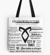 Shadowhunters Quotes Tote Bag